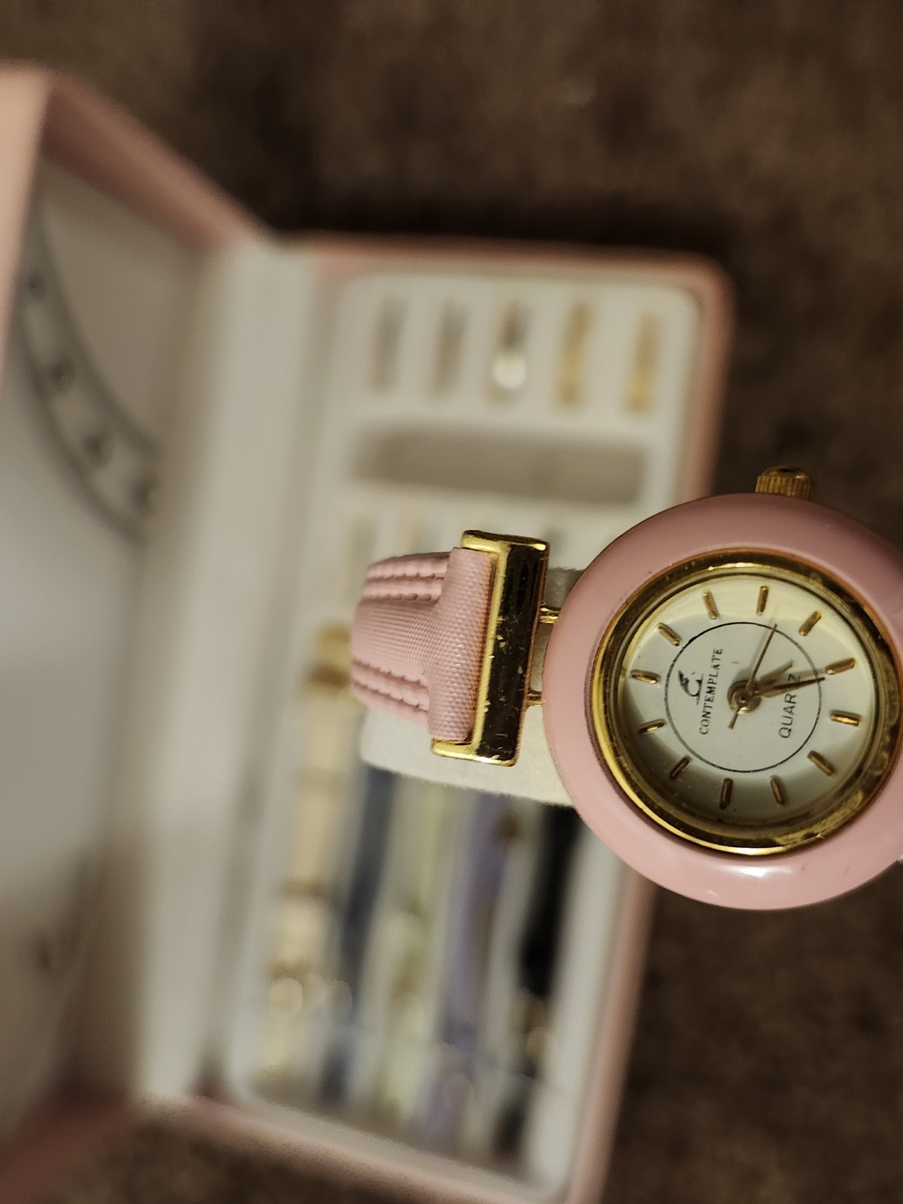 Vintage 80's Contemplate Women's Interchangeable Pink Watch Set - Picture 8 of 10